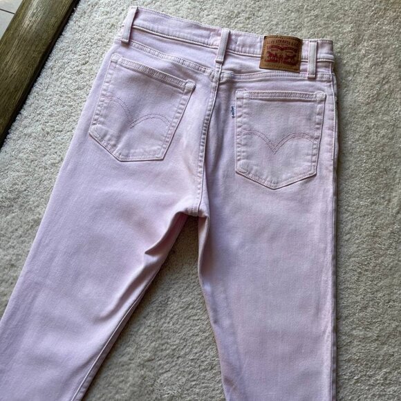 Levi's Wedgie Skinny Cut Off Pink Women Jeans Size 29/27 - Picture 6 of 12